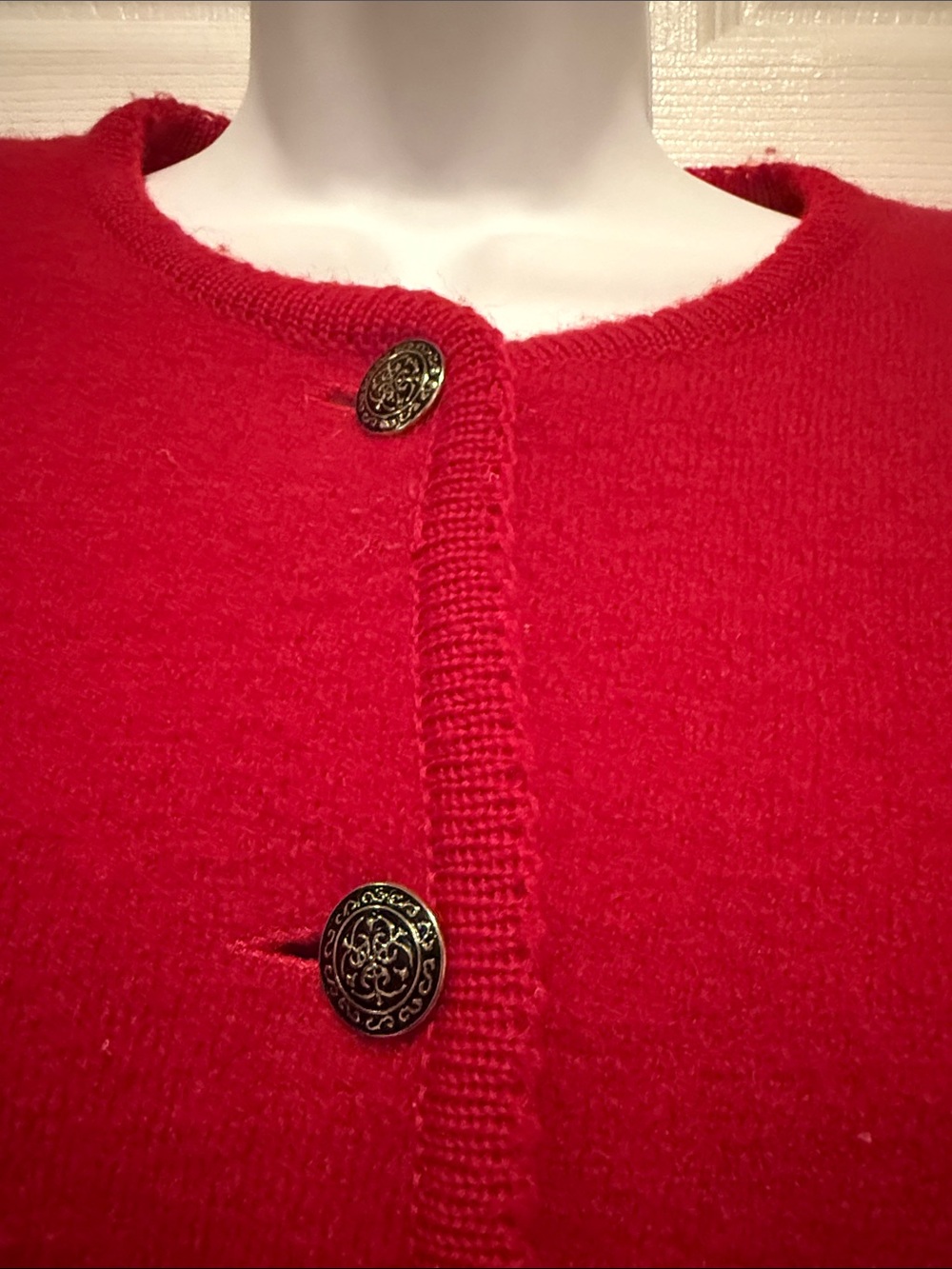 Talbots Red Button-Front Knit Blazer - Picture 2 of 9
